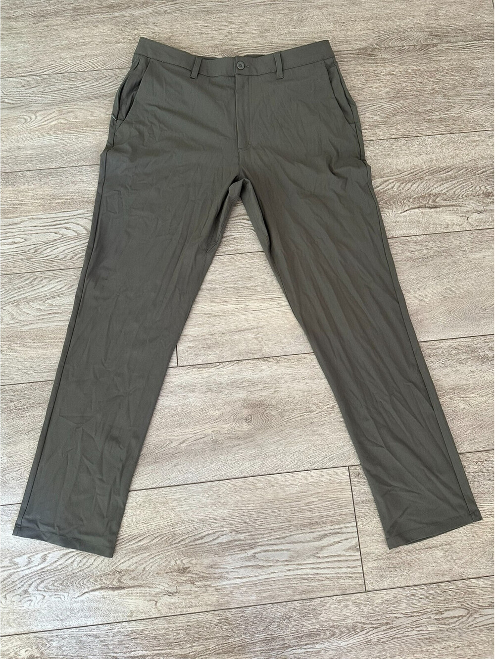 SKYR Tricot Dynasty Men's 34x32 Olive/Gray Slim Fit Stretch Golf Pants UPF